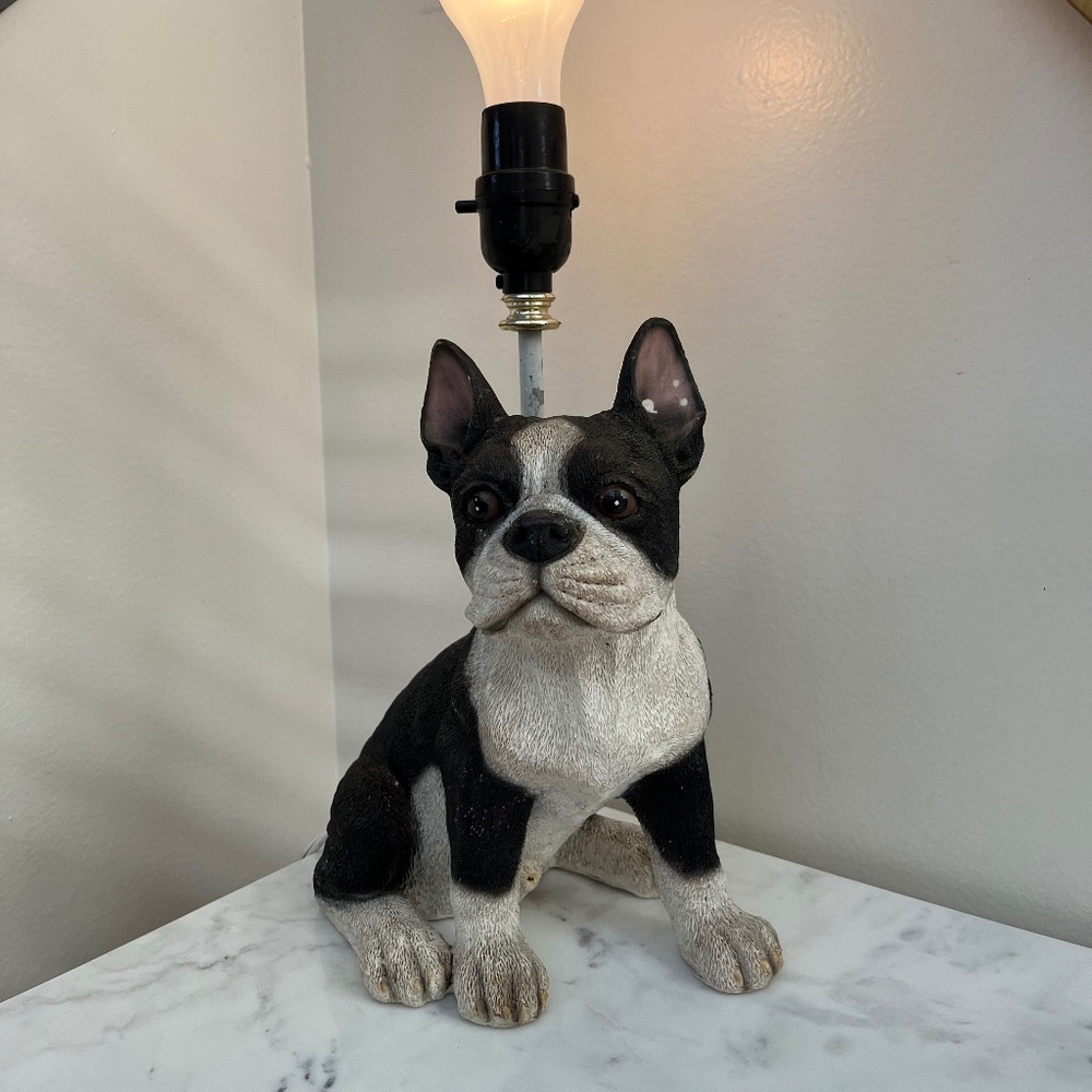 Boston Terrier Dog Lamp